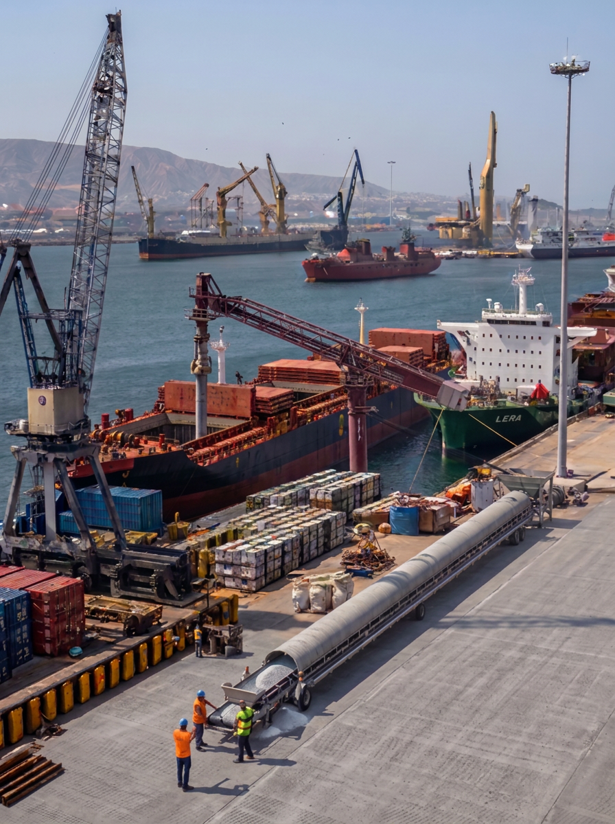 Port cargo handling operation supporting Dading's logistics network